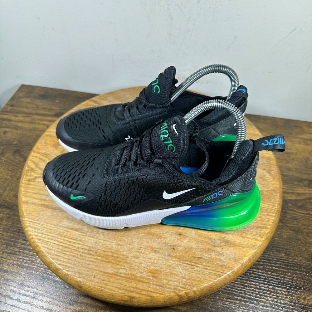 Nike Air Max 270 GS Black Green Blue Shoes Women's Size 7.5 FZ4356-001 - Picture 3 of 8
